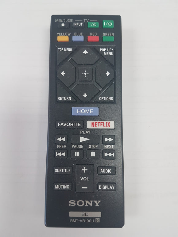 Sony RMT-VB100U Blu-ray DVD Player Remote For Sony BDP-S2500 BDP-S2900 BDP-S4500 - Refurbished - Razzaks Computers - Great Products at Low Prices