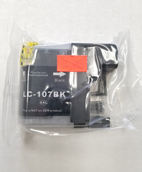 Brother Compatible Premium Black Ink Cartridge LC107BK XXL - New