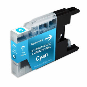 Brother Compatible Premium Cyan Ink Cartridge LC71C, LC12, LC73, LC75, LC75, LC40, LC400w