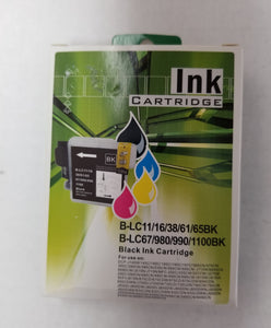 Brother Compatible Premium Black Ink Cartridge LC11, LC16, LC38, LC61, LC65, LC67, LC980, LC990, LC1100 BK- BRAND NEW