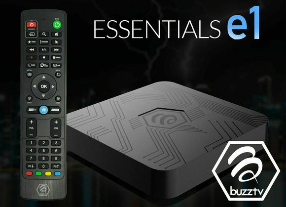 Buzztv Essentials e1 Everone's Android TV Box Quad Core, 2GB, 8GB, HD 4K Android 7.1