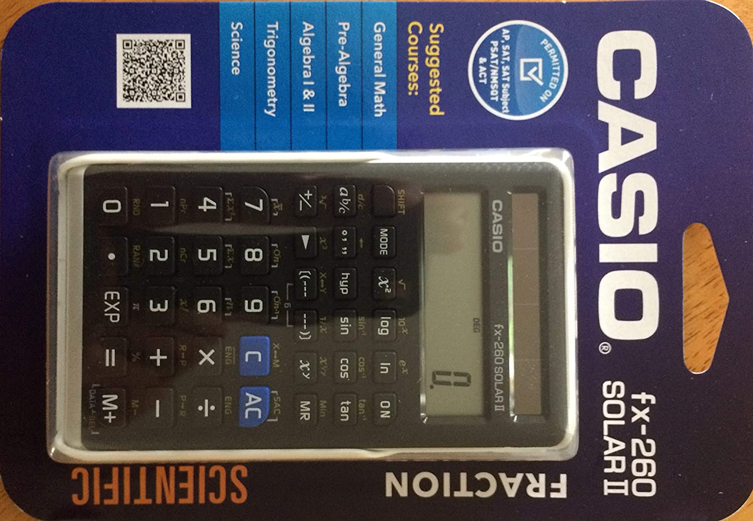 Casio Scientific Calculator Black 3 W x 5 H 2.25 FX 260 SOLARII S