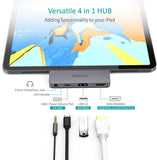 Choetech 4 in 1 USB-C to HDMI 4K 60Hz, USB Type-A, USB-C, 3.5mm Audio Multiport Adapter
