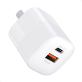 Choetech PD 33W GaN 2-Port Fast Wall Charger USB Type-A and Type-C 33W Max PD5006 for smartphones
