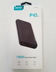 Choetech 10000mAh QC-3 and PD-3 Power Bank PD 18W Fast Charging B627 - Black