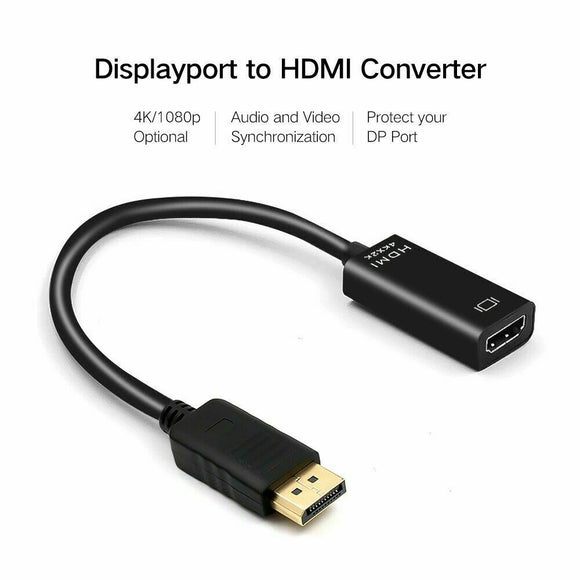 Display Port male to HDMI female Adapter Cable - New