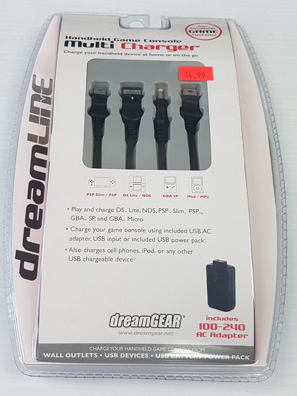 DreamGear Multi-Charger for PSP Slim, PSP, DS Lite, Nintendo DS, GBA SP, MP3 Player - New - Razzaks Computers - Great Products at Low Prices