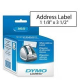 Dymo LabelWriter Address Labels, 1 1/8 x 3 1/2, White, 350 Labels/Roll, 2 Rolls/Pack 30252 - Razzaks Computers - Great Products at Low Prices