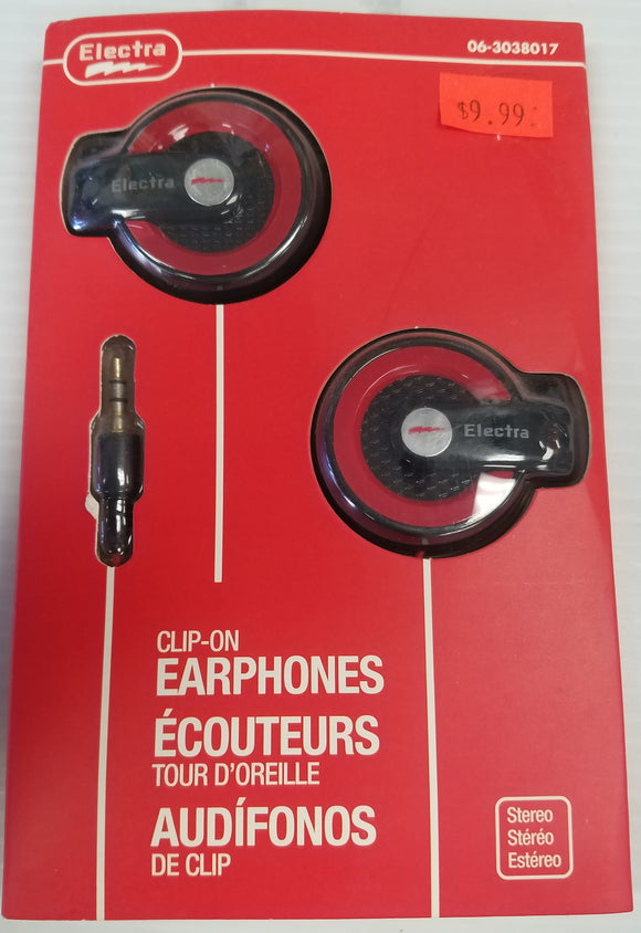 Electra Clip-on Stereo Earphones - New - Razzaks Computers - Great Products at Low Prices