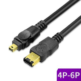 Firewire Cable IEEE 1394 4-pin to 6-pin Gold Plated 6 feet - Razzaks Computers - Great Products at Low Prices
