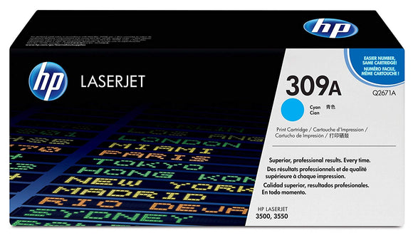 HP 309A Q2671A Cyan Original LaserJet Toner Cartridge for Laserjet 3500 3550,  4000 Pages - New - Razzaks Computers - Great Products at Low Prices