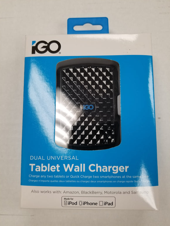 IGO PS00311-0001 Dual USB Univeral Tablet Wall Charger