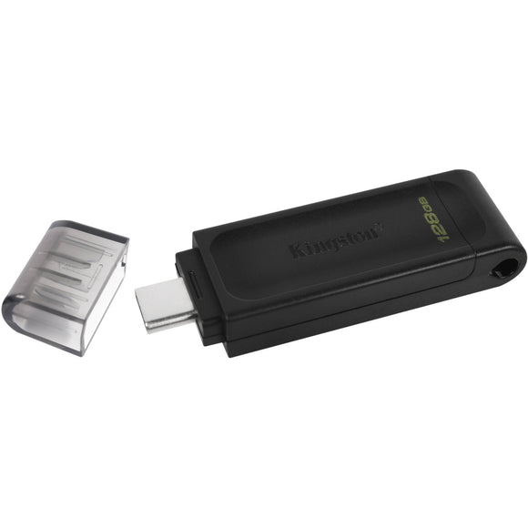 Kingston 128 GB USB-C Type-C Drive DataTraveler 70 DT70/128GBCR USB 3.2/3.1/3.0/2.0