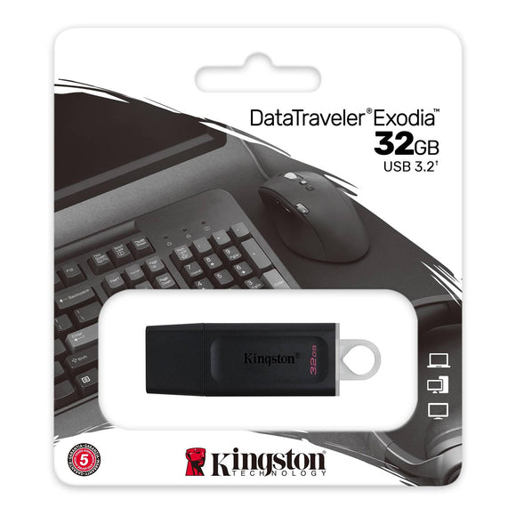Kingston 32 GB USB-A Drive DataTraveler Exodia DTX/32GBCR USB 3.2 - New