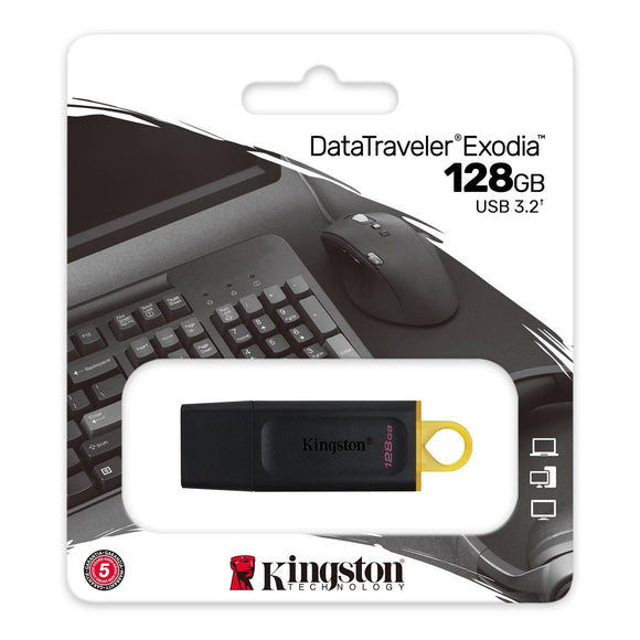 Kingston 128 GB USB-A Drive DataTraveler Exodia DTX/128GBCR USB 3.2/3.1/3.0/2.0