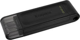 Kingston 64 GB USB-C Type-C Drive DataTraveler 70 DT70/64GBCR USB /3.2/3.1/3.0/2.0