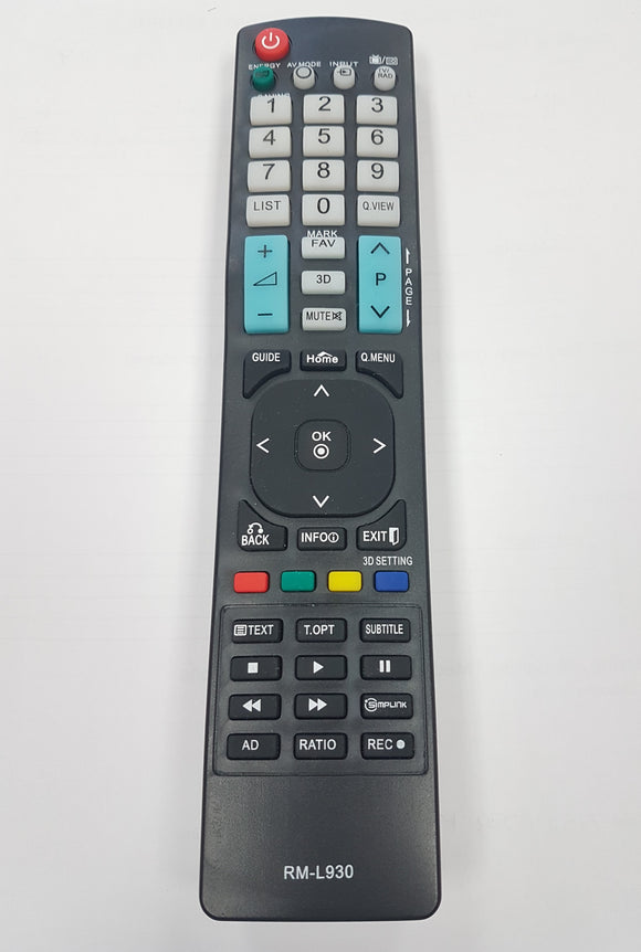 Universal TV IR Remote Control RM-L930 for LG LCD LED TV AKB72914204, MKJ32022826 - New - Razzaks Computers - Great Products at Low Prices