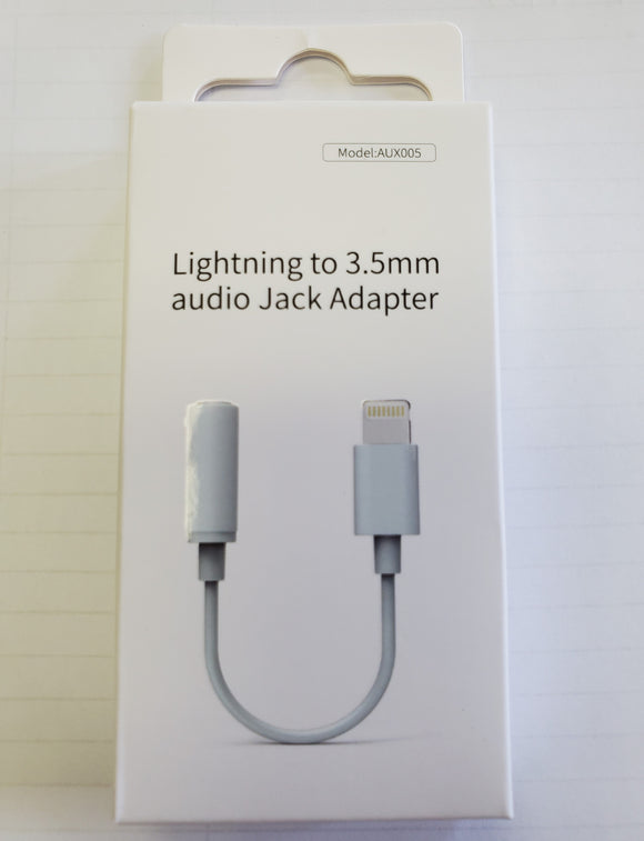 Lightning to 3.5mm Headphone Jack Adapter for Apple iPhones - New