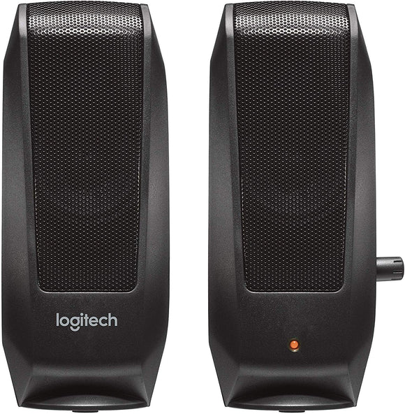 Logitech S120 Stereo Speakers with 3.5 mm male jack for PCs and Mac - Black - Razzaks Computers - Great Products at Low Prices