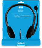 Logitech H111 Binaural Wired Stereo Headset 981-000612, for PC/Mac Gaming and Phone - Brand New - Razzaks Computers - Great Products at Low Prices
