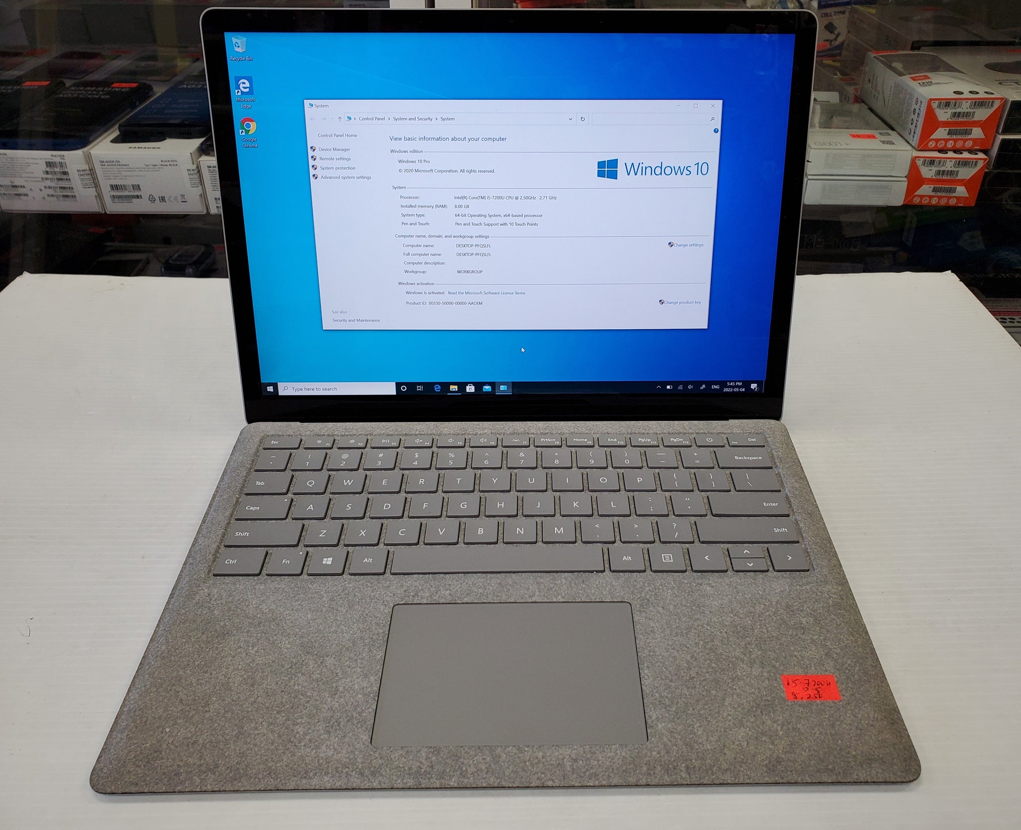 Microsoft Surface Laptop, Model 1769 (DAG-00003) Graphite Gold, Intel