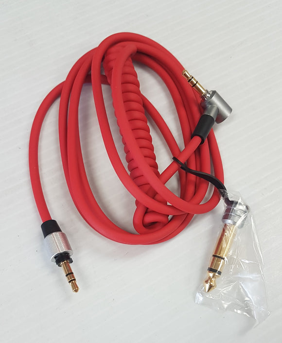 3.5 mm Replacement L-shape Audio Aux Cable with 6.3 mm adapter For Monster Beats By Dr Dre - Razzaks Computers - Great Products at Low Prices