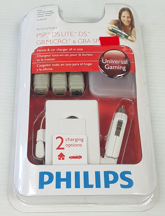 Philips Home and Car Retractable Charger for PSP, DS Lite, DS, GB Micro and GBA SP - New - Razzaks Computers - Great Products at Low Prices