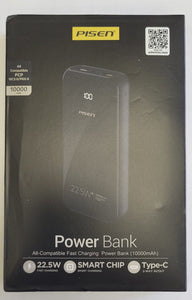 Pisen Fast Charging Power Bank QC 3.0 PD 3.0 22.5W Quick Charging 10000mAH charger D68LS