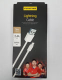 Pisen Lightning Sync and Charging Cable 3 meters for iPhone 5 to iPhone 11 - New - Razzaks Computers - Great Products at Low Prices