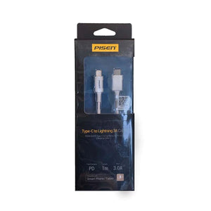Pisen Quick Type-C to Lighting PD 3A Fast Charging and sync Cable 1-meter - New