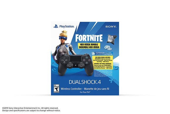 PlayStation PS4 Wireless Controller Jet Black with Fortnite Bundle D