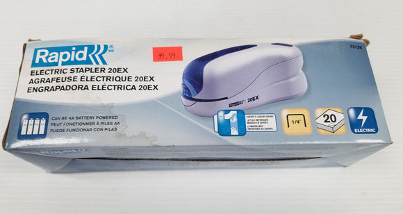 Electric stapler: 20EX Rapid, black, 20 sheets - White - New - Razzaks Computers - Great Products at Low Prices