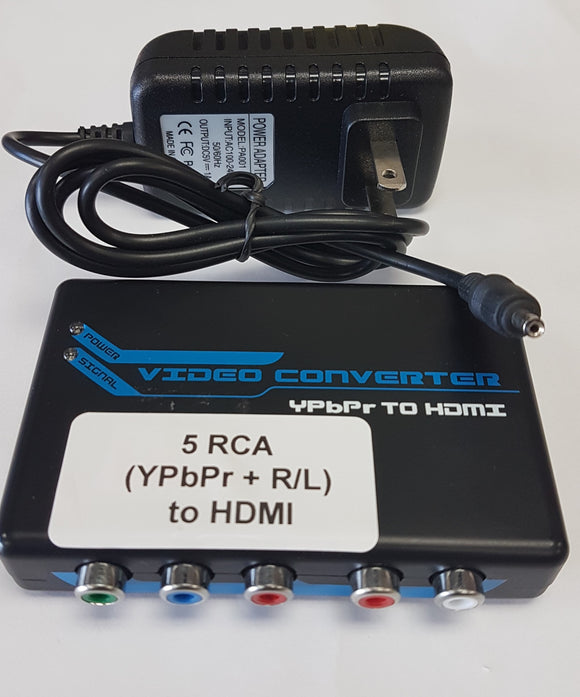 RCA 5 (YPbPr + R/L) AV to HDMI Converter for HDTV - New - Razzaks Computers - Great Products at Low Prices