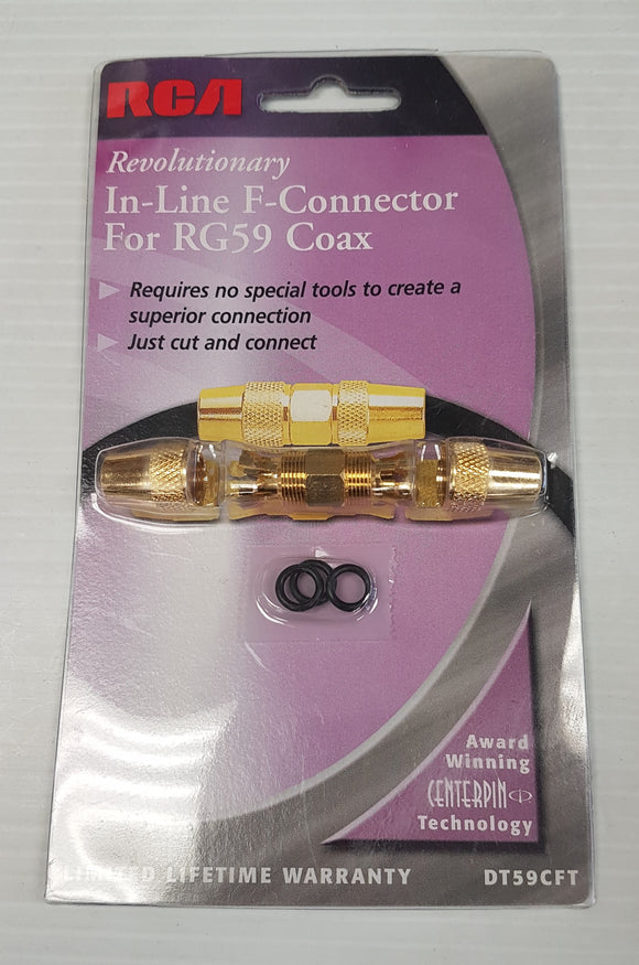 RCA Revolutionary In-Line F-Connector for RG59 Coax DT59CFT - Razzaks Computers - Great Products at Low Prices