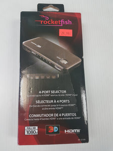 Rocketfish 4-Port HDMI Switcher / Selector Full 1080p 3D Compatible - Open Box - Razzaks Computers - Great Products at Low Prices