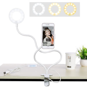 Cell Phone Holder with Selfie Ring Light for Live Stream with Clamp- New - Razzaks Computers - Great Products at Low Prices
