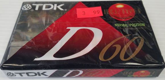 TDK High Precision Audio Cassette Tape Normal 60 Minutes D60 - New - Razzaks Computers - Great Products at Low Prices