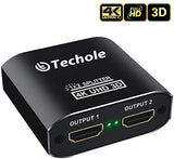Techole 4K HDMI Splitter 1 in 2 Out HDCP Powered HDMI Splitter Supports 3D 4K @ 30HZ Full HD1080P for Blu-Ray Player Apple TV HDTV Xbox PS4 PS3 - Razzaks Computers - Great Products at Low Prices