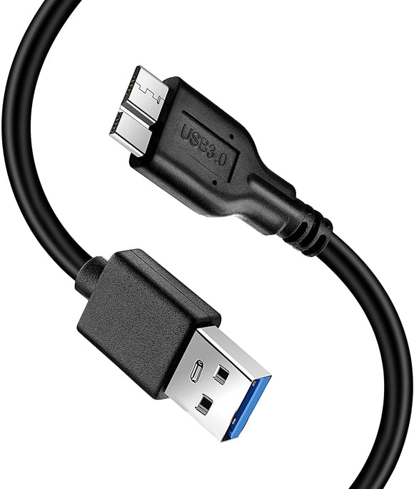 USB Type-A to Micro-B Data Sync and Charging Cable for External Hard Drives 1.5' - New