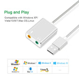 USB Type-C External Sound Card Adapter for Audio Headset Microphone 3.5 mm For Laptop PC Professional - Razzaks Computers - Great Products at Low Prices