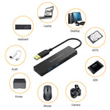 USB Data Hub With 3 USB 3.0 Ports And SD+TF Card Slots 5-in-1