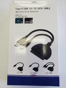 USB-A 3.0 to 2.5" SATA Hard Drive Converter Cable - New