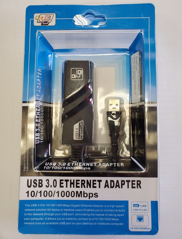 USB 3.0 to Gigabit Ethernet LAN Adapter 10/1001000Mbps - New