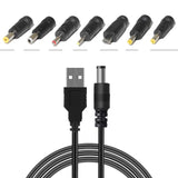 USB to DC Power Cable and Universal DC Jack Charging Connectors, Cable Power Cord Plug Connector Adapter for Router Mini Fan Speaker - Razzaks Computers - Great Products at Low Prices