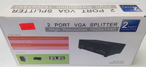 VGA Splitter 2-Port High Resolution 1920x1440 350 MHz - New - Razzaks Computers - Great Products at Low Prices